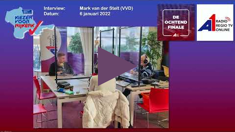 A1 Mediagroep   Kiezen voor Nijkerk   Interview Mark van der Stelt VVD 6 januari 2022